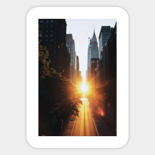 Tudor City New York Sunset Sticker